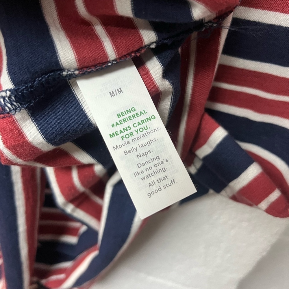 Aerie Women's Striped Tee - Red, White, and Blue. Medium - Picture 6 of 6